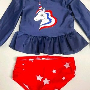 BABY GIRL UNICORN RASHGUARD SWIMSUIT